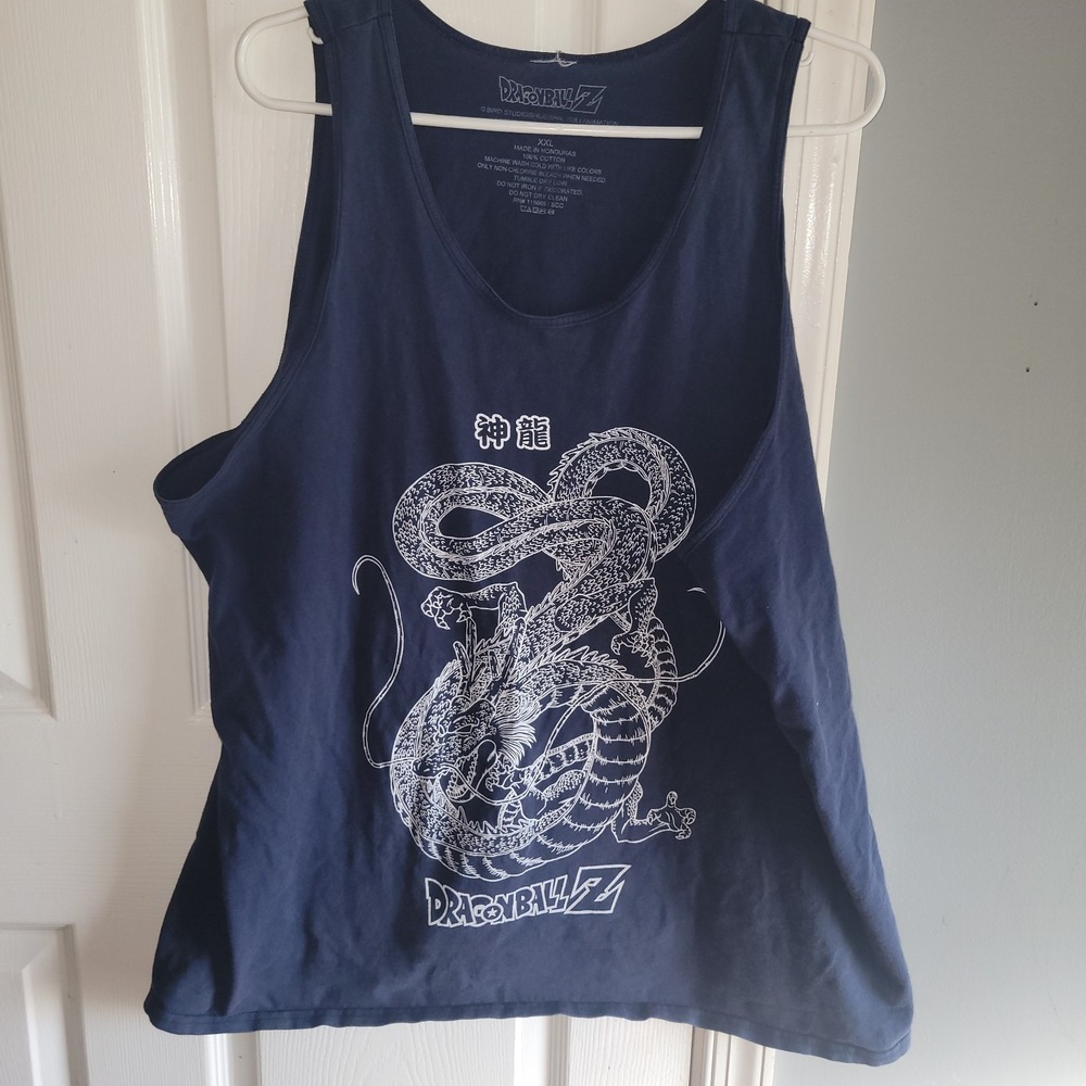 DRAGON BALL Z Dragon Navy Blue Sleeveless Tank Top - Men Size XXL